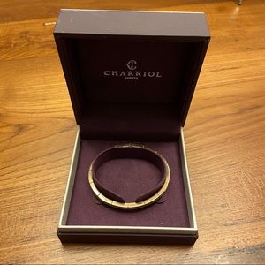 Charriol Bangle Forever Slim Svart Bracelet Rose Gold PVD Steel Cable